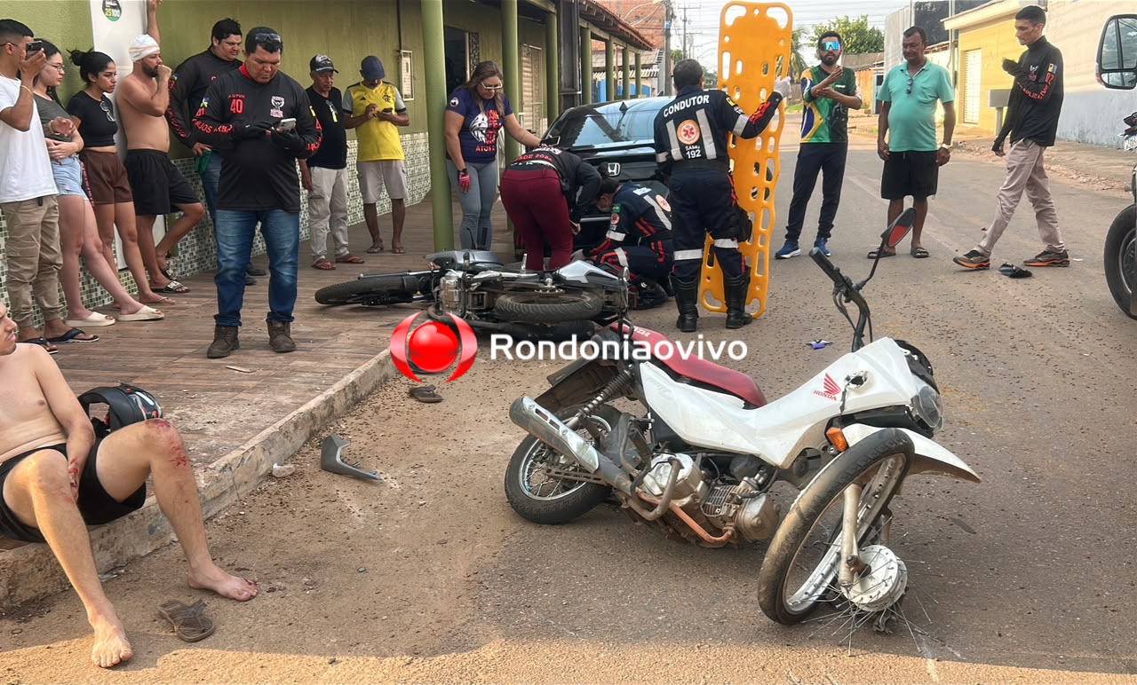 VÍDEO: Moto app fica desacordado após acidente em Porto Velho