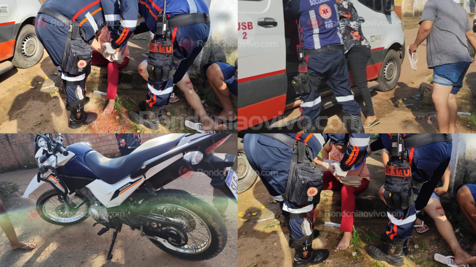 OMISSÃO: Motociclista foge após deixar grávida e homem feridos em acidente 