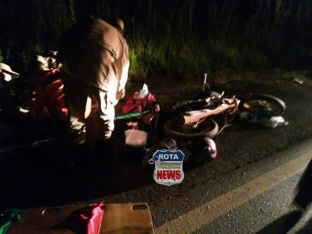 BR-364: Acidente entre motocicletas deixa casal de idosos com politraumatismo