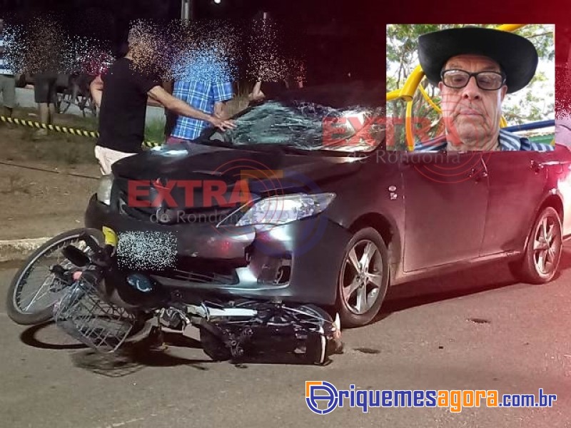 BATIDA: Acidente entre carro e bicicleta elétrica resulta na morte de idoso em RO