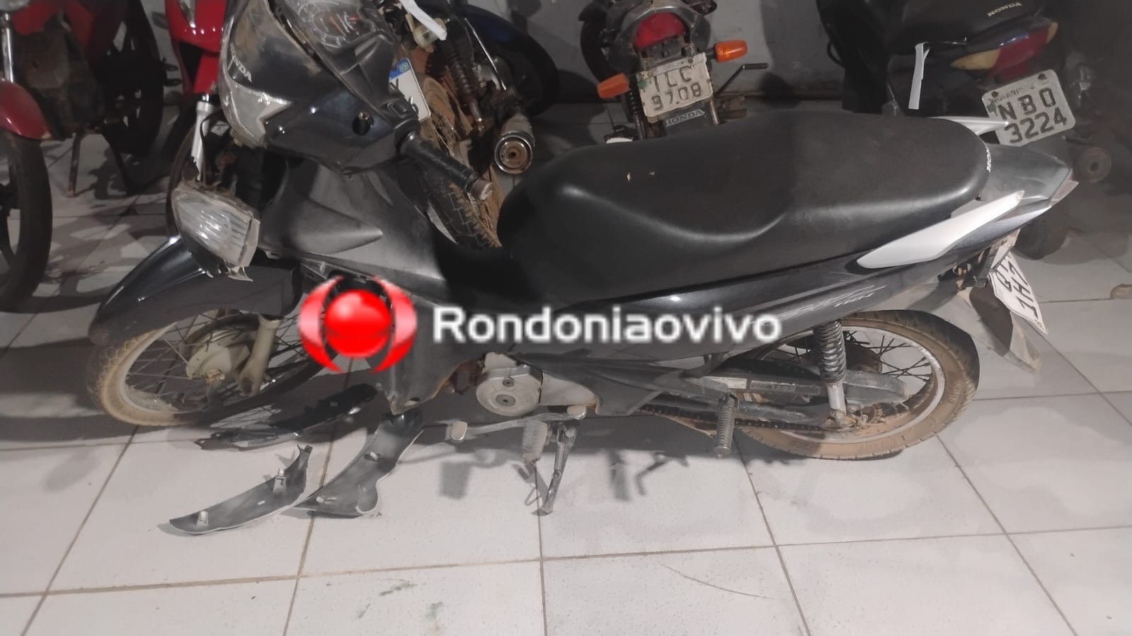 SE DEU MAL: Adolescente em moto roubada foge da PM por várias ruas e sofre acidente 