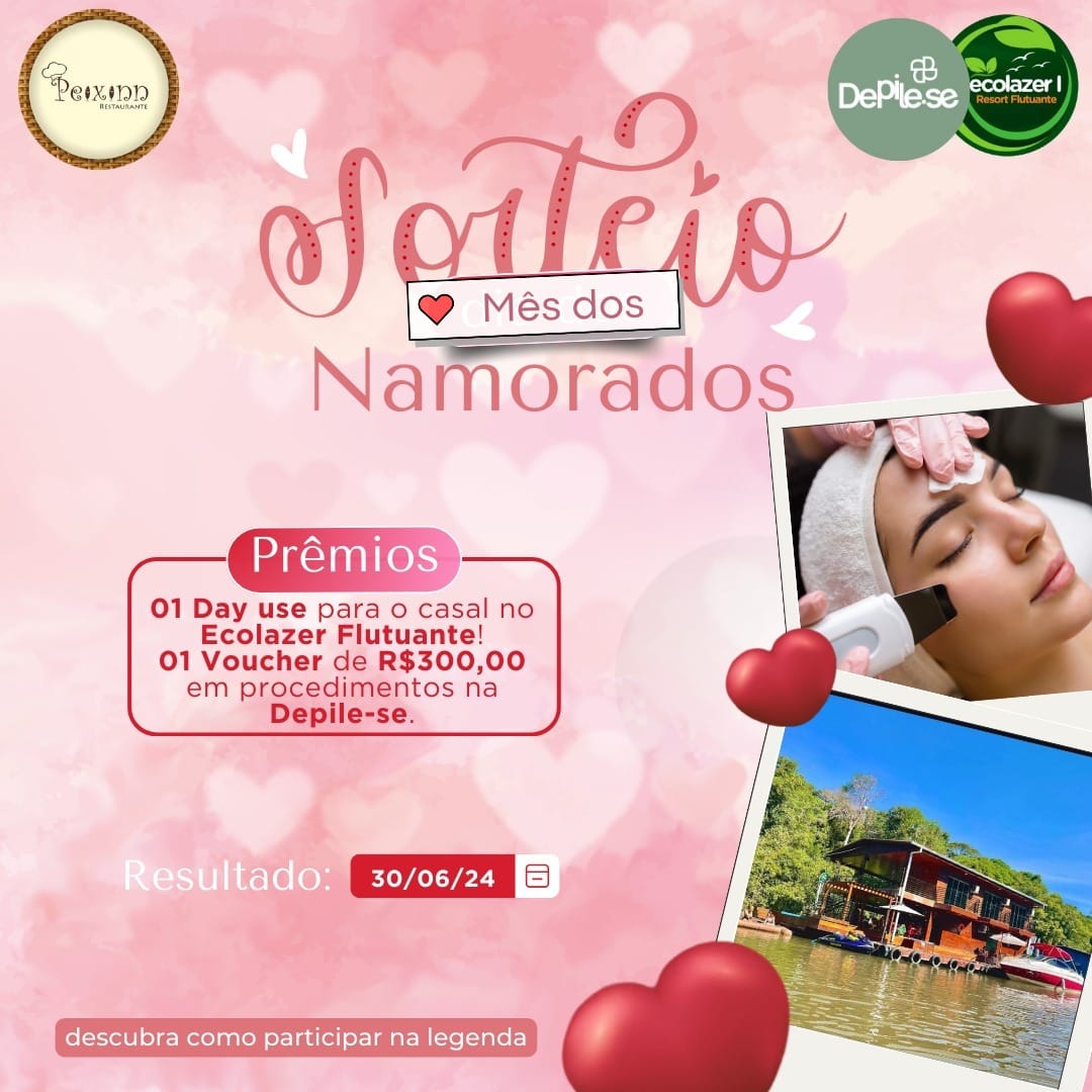 SORTEIO: Ainda dá tempo de participar da promoção do Mês dos Namorados do Peixinn e ROVivo