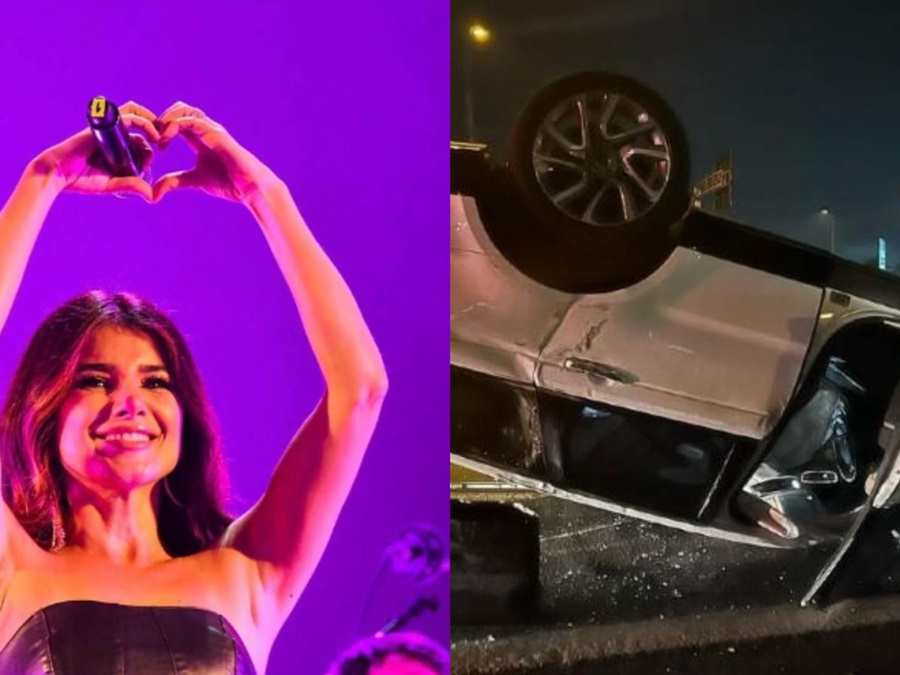 ACIDENTE: Paula Fernandes relata susto após capotar carro