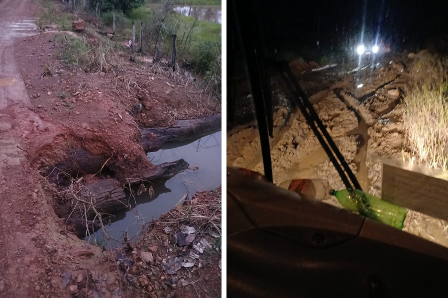 PEDIDO DE PROVIDÊNCIA: Candeiense registra atoleiro em linha rural e pede melhorias