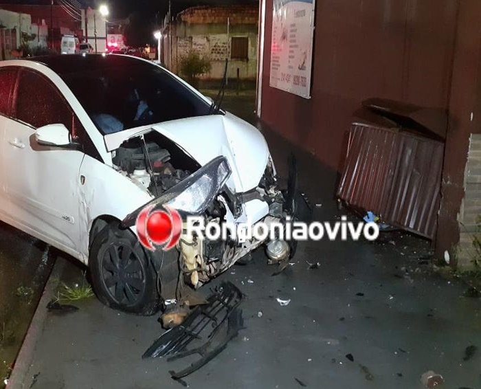 ZIGUE-ZAGUE: Motorista de HB20 é preso após perder controle da direção e atingir comércio