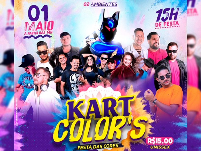 KART COLOR'S: Festa das cores acontece no dia 1 de maio em PVH; Confira sorteados