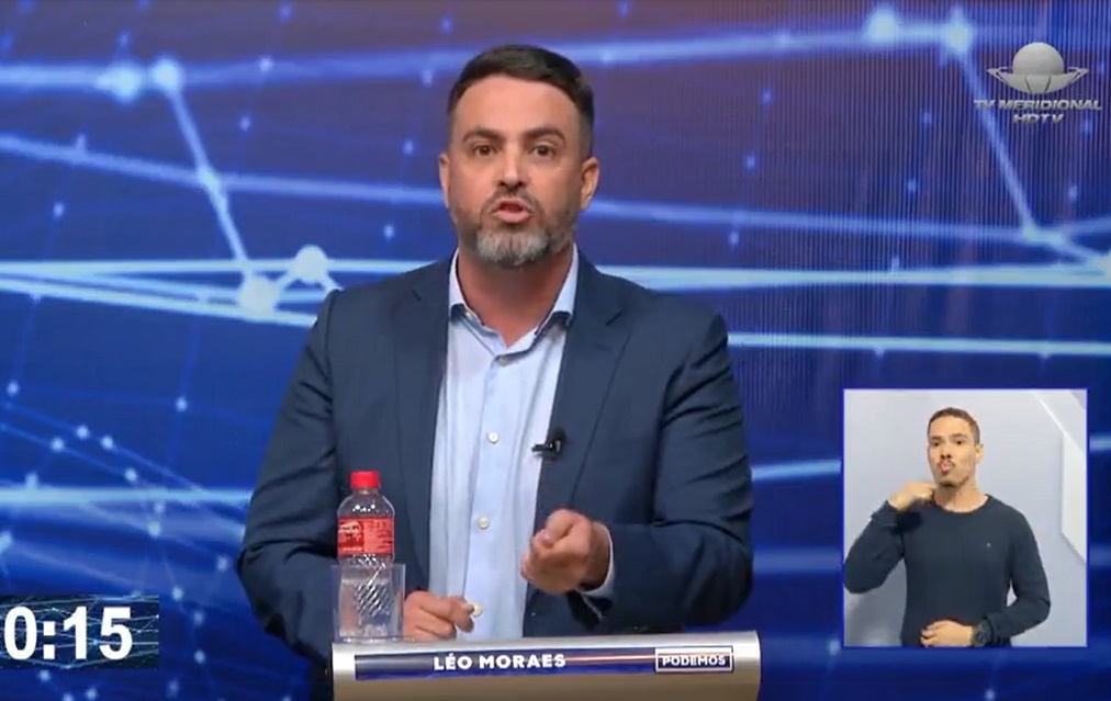 DEBATE NA BAND: Leo Moraes alfineta o governador e diz que ‘'o Heuro é mais uma rocha empacada''