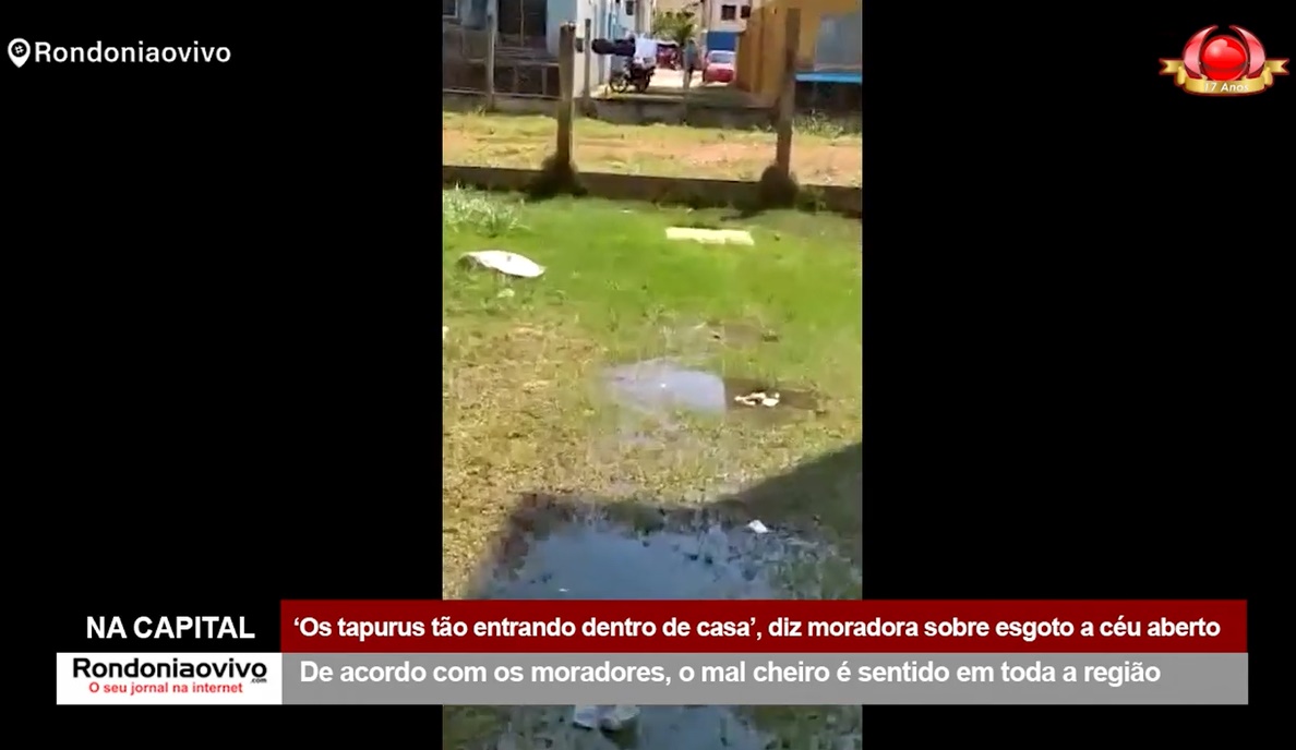 VÍDEO: ‘Os tapurus estão entrando dentro de casa’, diz moradora sobre esgoto a céu aberto