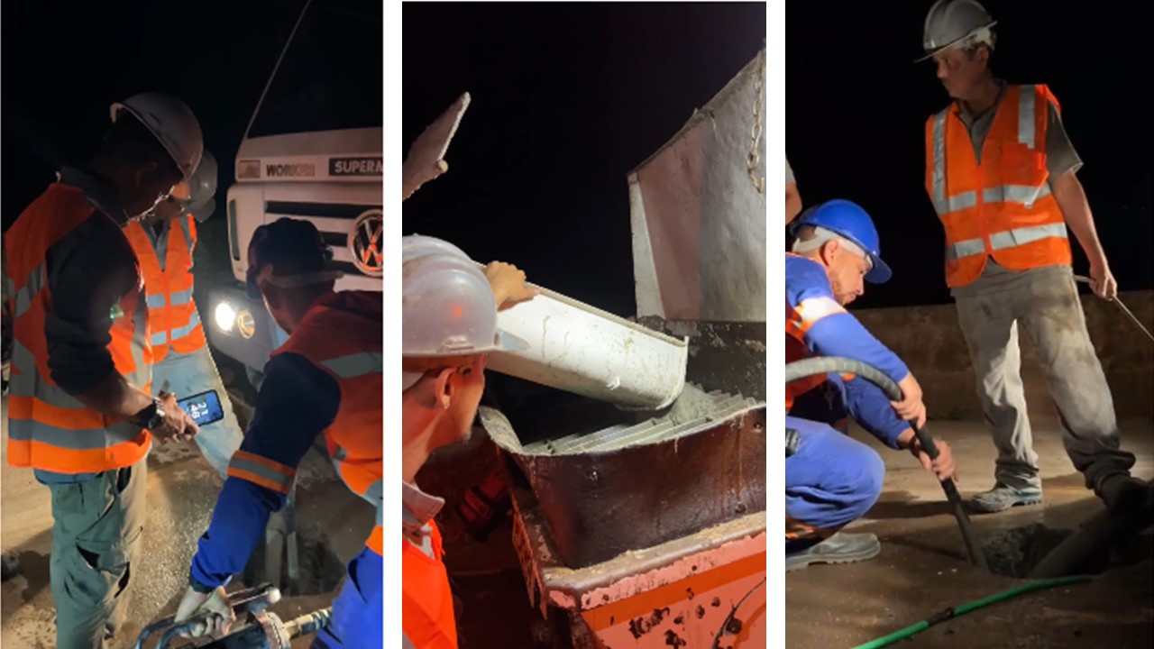 PARE E SIGA: DNIT realiza etapa de concretagem na ponte do rio Candeias