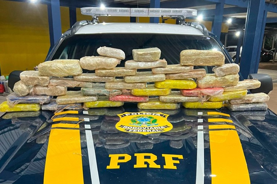 TRÁFICO DE DROGAS: PRF-RO apreende 28kg de cocaína em Vilhena; veja vídeo