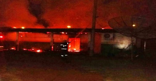TV Bandeirantes é destruída por incêndio em Rondônia