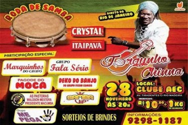 “Roda de Samba do Bem” com atração do Rio de Janeiro