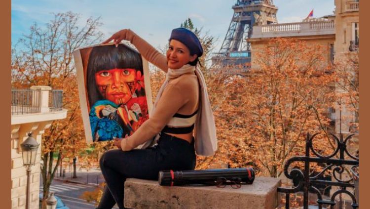 EDINA COSTA: Artista plástica de RO participa de exposição no Museu do Louvre, em Paris