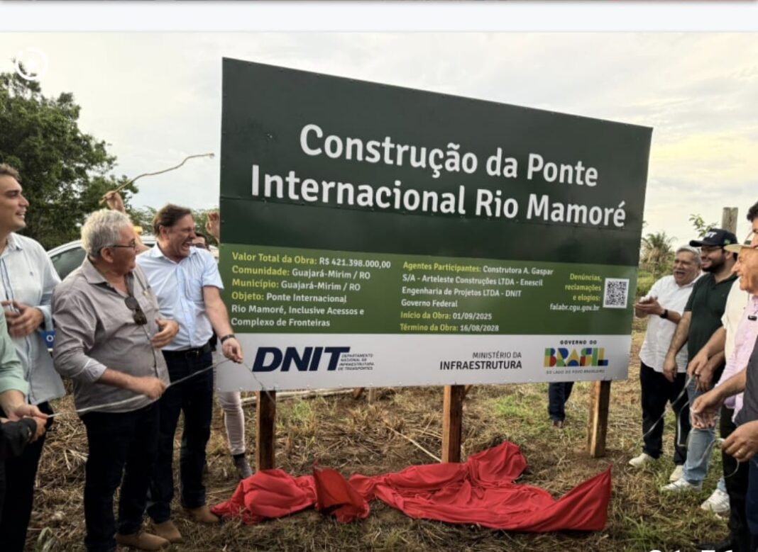 BRASIL/BOLÍVIA: Iniciada construção da Ponte Binacional em Guajará