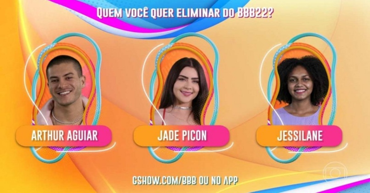 BBB22: Arthur Aguiar, Jade Picon e Jessilane se enfrentam no paredão