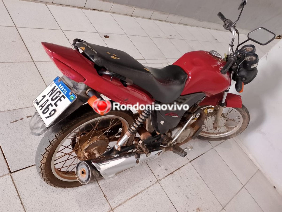 CRISTAL DA CALAMA: Adolescente é flagrado armado e pilotando moto com placa adulterada 
