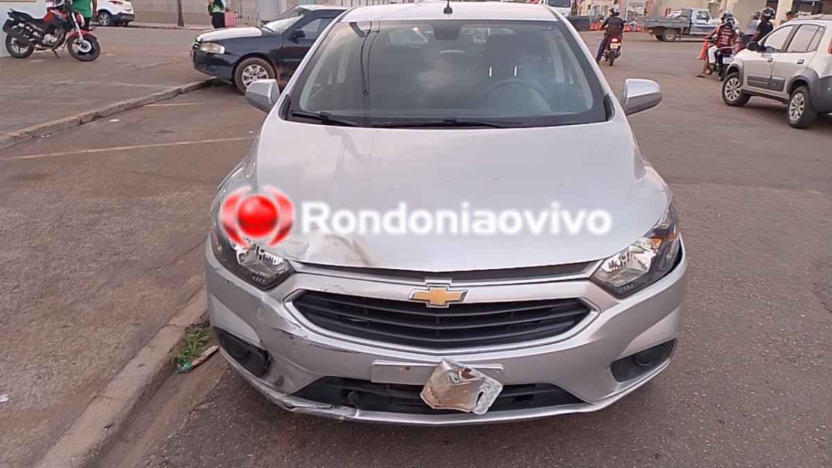 NA JATUARANA: Motociclista quebra a perna após mulher em carro avançar preferencial 