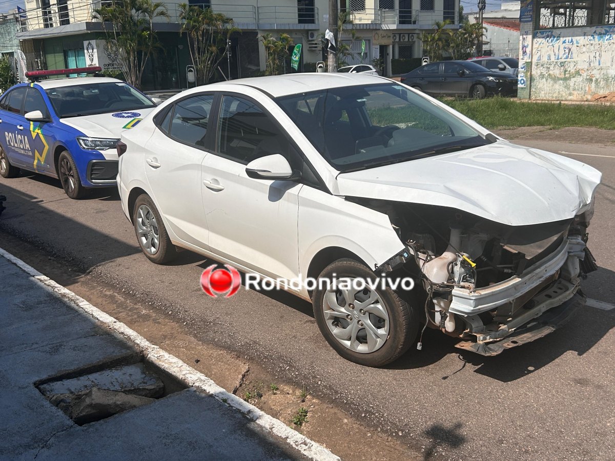 DESTRUIÇÃO: Carro invade prédio no Centro de Porto Velho após batida entre três veículos