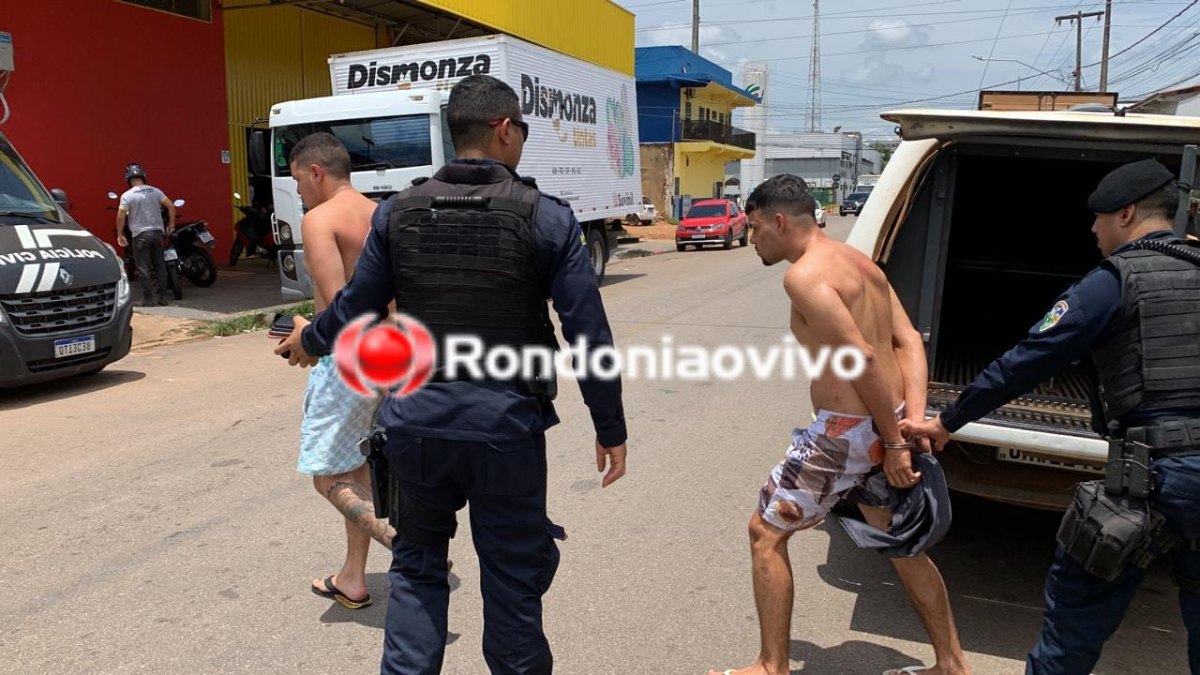 NO RESIDENCIAL: Dois acusados são presos com armas, droga e muda de maconha 