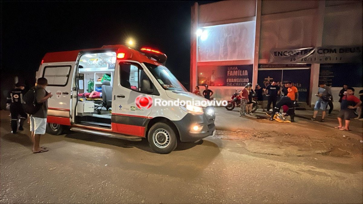 URGENTE: Moto App e passageira ficam feridos ao serem atropelados por caminhonete 