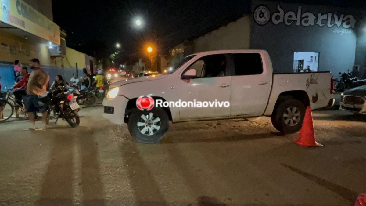 URGENTE: Moto App e passageira ficam feridos ao serem atropelados por caminhonete 