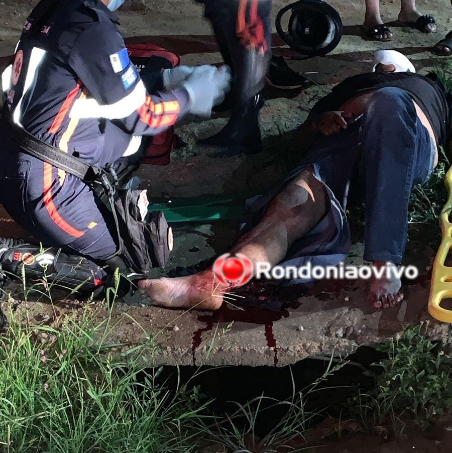 FRATURA EXPOSTA: Mototaxista é atropelado por caminhonete ao avançar preferencial 