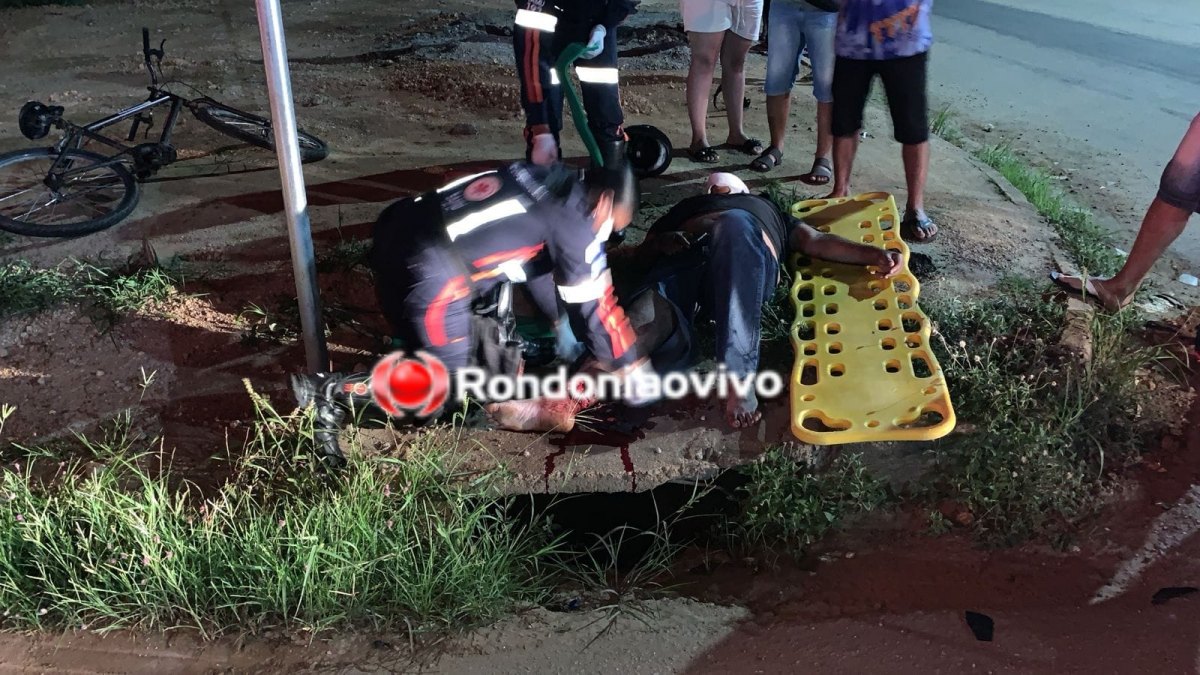 FRATURA EXPOSTA: Mototaxista é atropelado por caminhonete ao avançar preferencial 