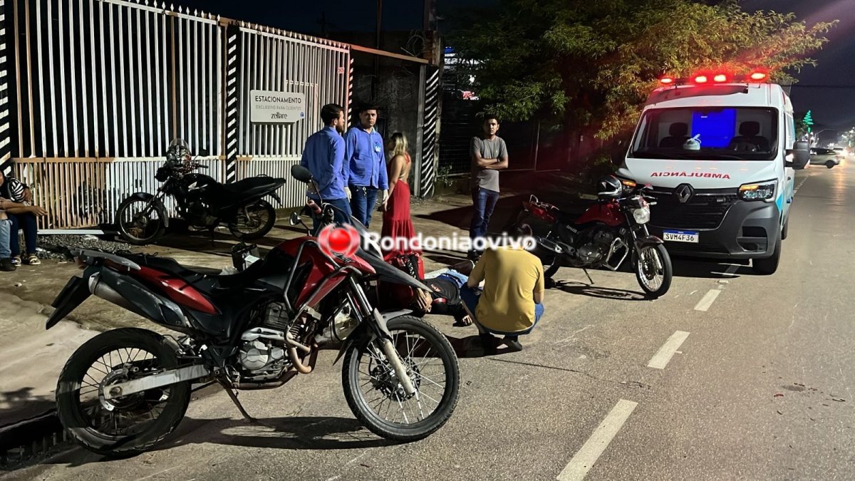 NA CARLOS GOMES: Acidente entre motocicletas resulta em duas pessoas feridas 