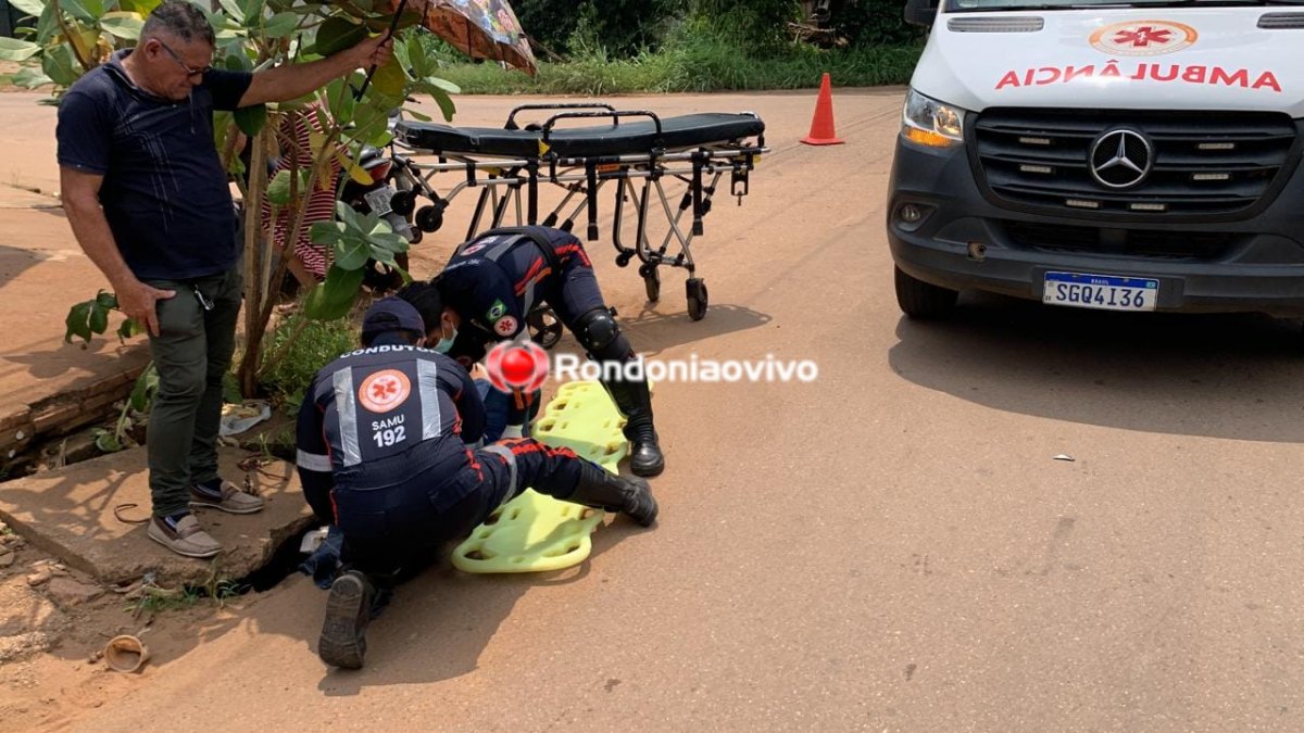 IMPRUDÊNCIA: Motociclista de 57 anos fica ferida após motorista de App avançar preferencial 