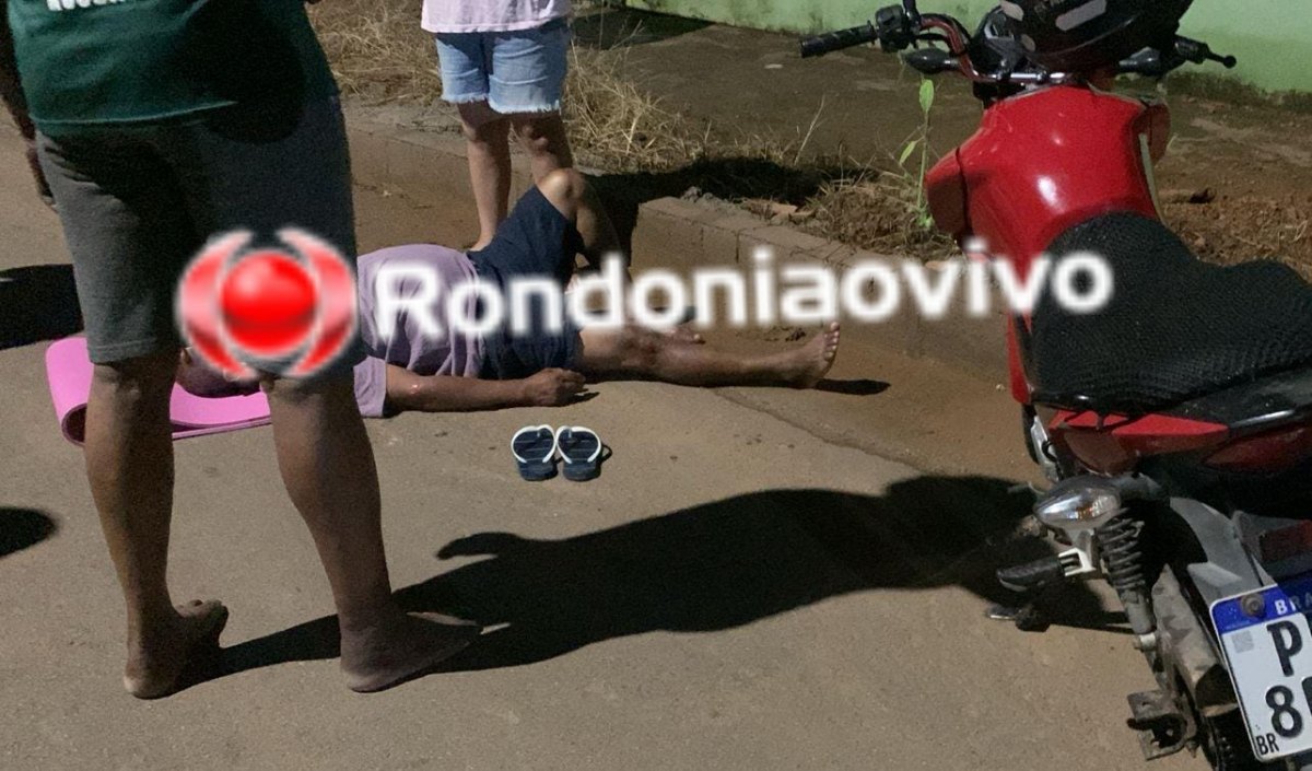 ENTROU NA FRENTE: Mais um 'Caramelo' provoca queda de motociclista em Porto Velho 