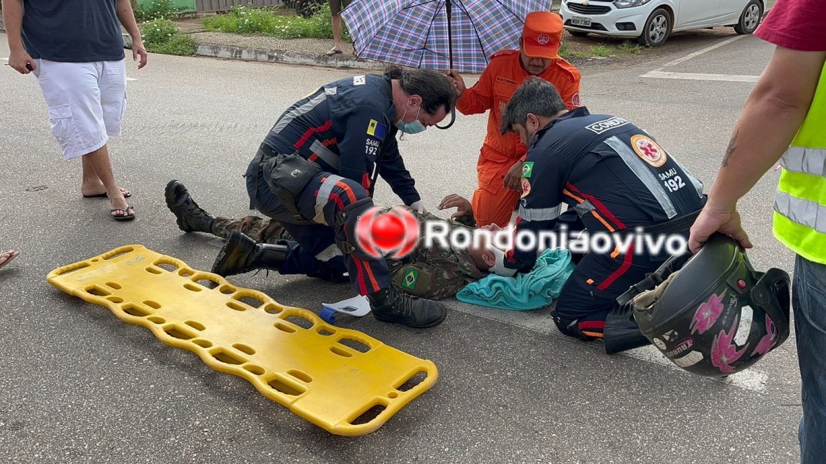 NA PINHEIRO: Militar do Exército sofre grave acidente e motorista foge sem prestar socorro 