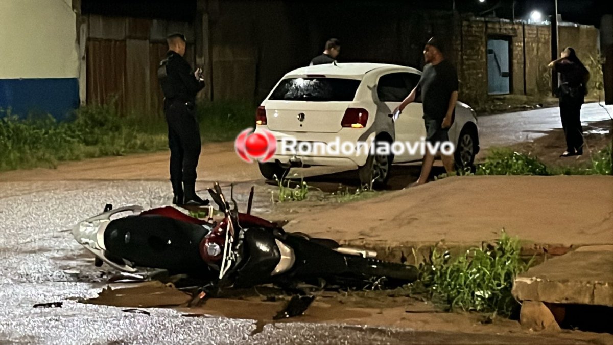 IMPRUDÊNCIA: Motorista de Gol avança cruzamento e atropela motociclista 