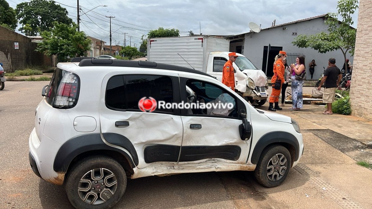 IMPRUDÊNCIA: Motorista de caminhão invade preferencial e provoca capotamento 