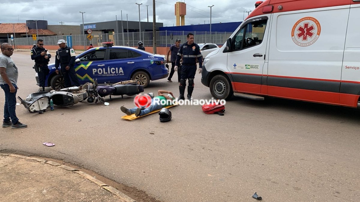 URGENTE: Mulher e homem sofrem lesões em grave colisão frontal 