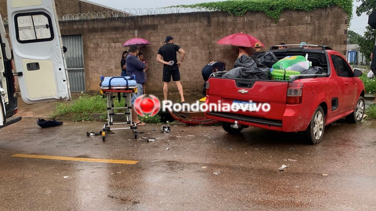 AVANÇOU: Mulher sofre fratura exposta após grave batida contra carro no Igarapé 