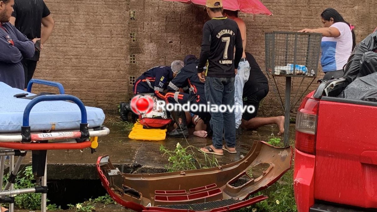 AVANÇOU: Mulher sofre fratura exposta após grave batida contra carro no Igarapé 