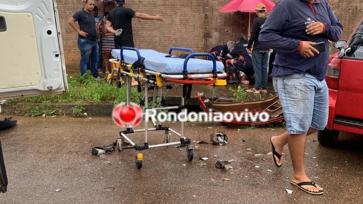 AVANÇOU: Mulher sofre fratura exposta após grave batida contra carro no Igarapé 