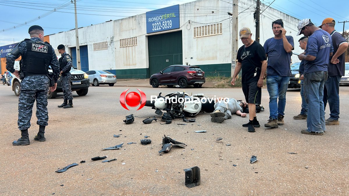 BMW: Motociclista fica seriamente ferido após motorista de Ranger avançar