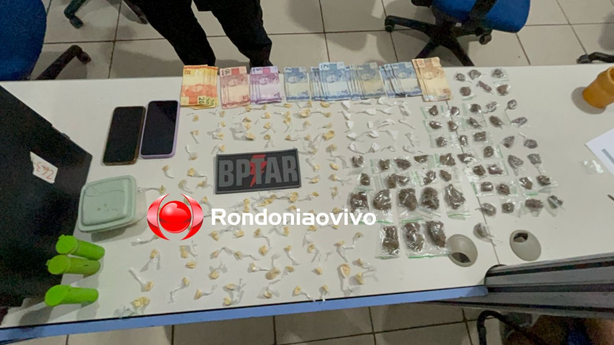 FLAGRANTE: Mulher é presa com mais de 160 porções de drogas em conveniência 