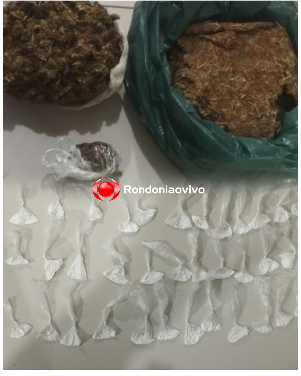 TRÁFICO: Criminosos são flagrados com quase um quilos de drogas no Orgulho do Madeira 