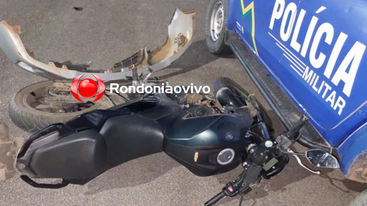 FRONTAL: Motociclista bate de frente com carro de empresário e sofre fratura exposta 