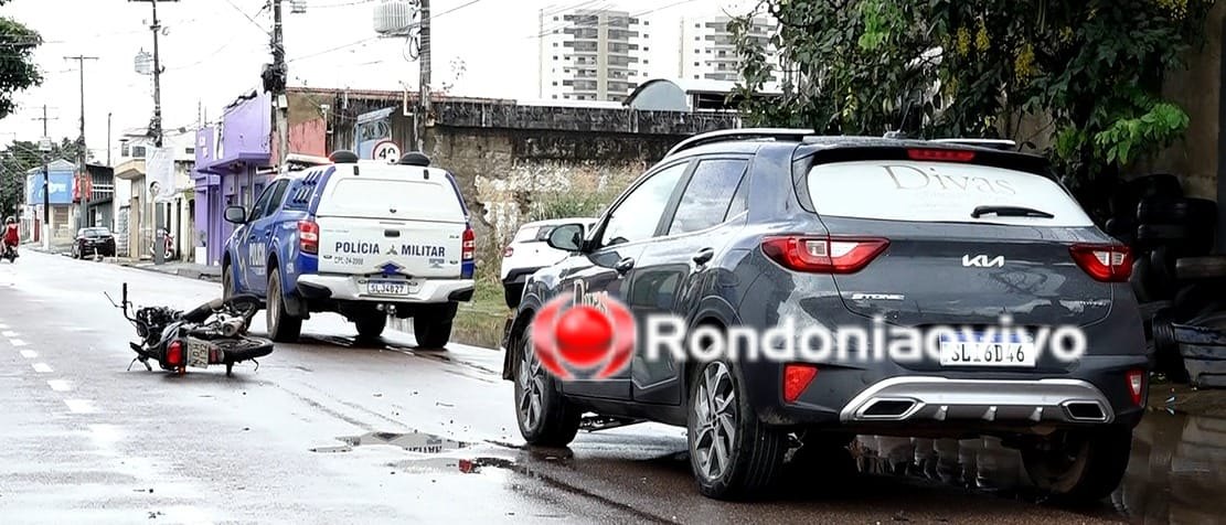NA DOM PEDRO II: Motociclista de 60 anos sofre grave acidente ao avançar preferencial 