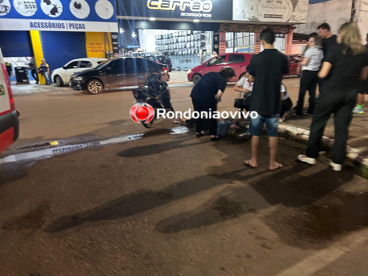 FILMADO: Vídeo registra acidente que deixou motociclista ferida na Nações Unidas 