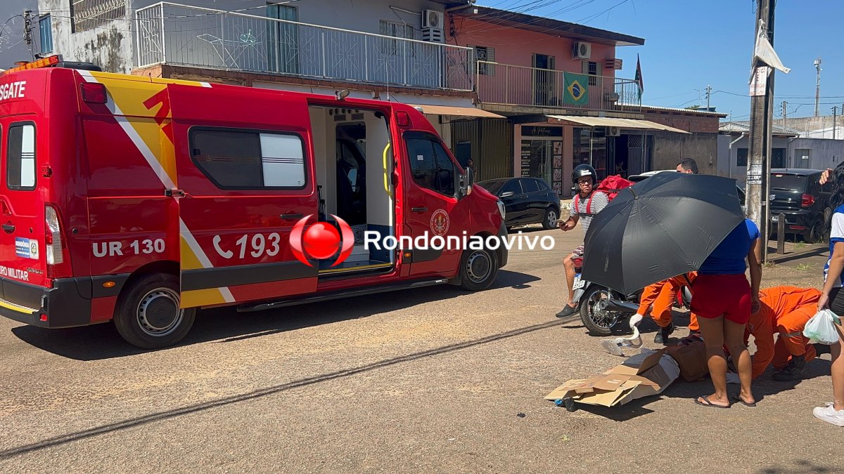 VÍDEO: Mulher fica gravemente ferida após batida entre motos