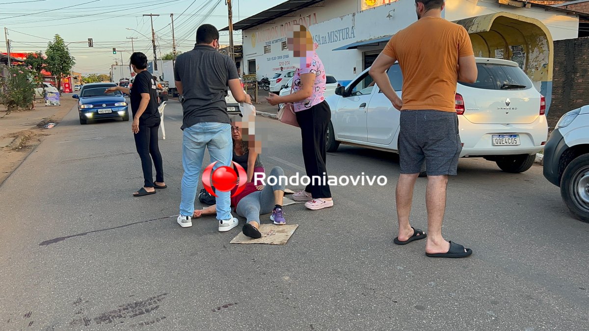 MOTOQUEIRO FUGIU: Idosa de 70 anos sofre traumatismo craniano em atropelamento