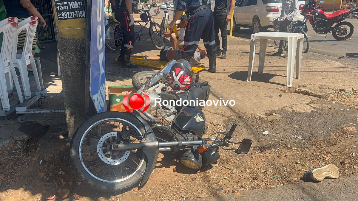 ATUALIZADA: Motociclista fica em estado gravíssimo em acidente na Jaci