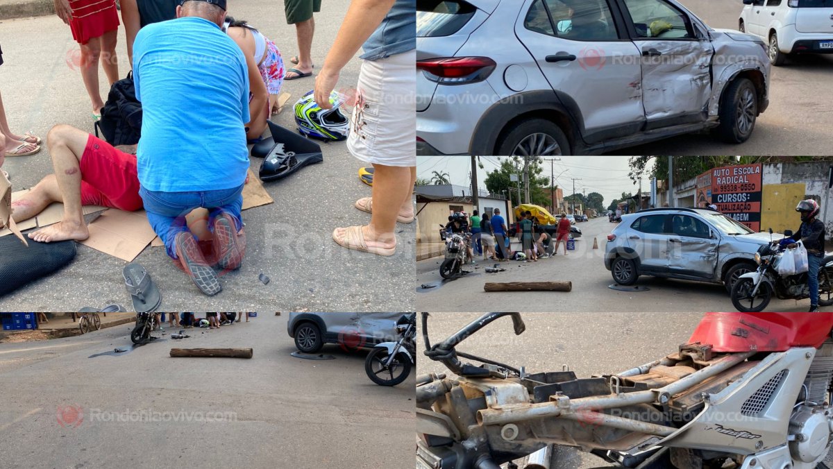 INCONSCIENTE: Vídeo mostra acidente que deixou motociclista em estado gravíssimo 