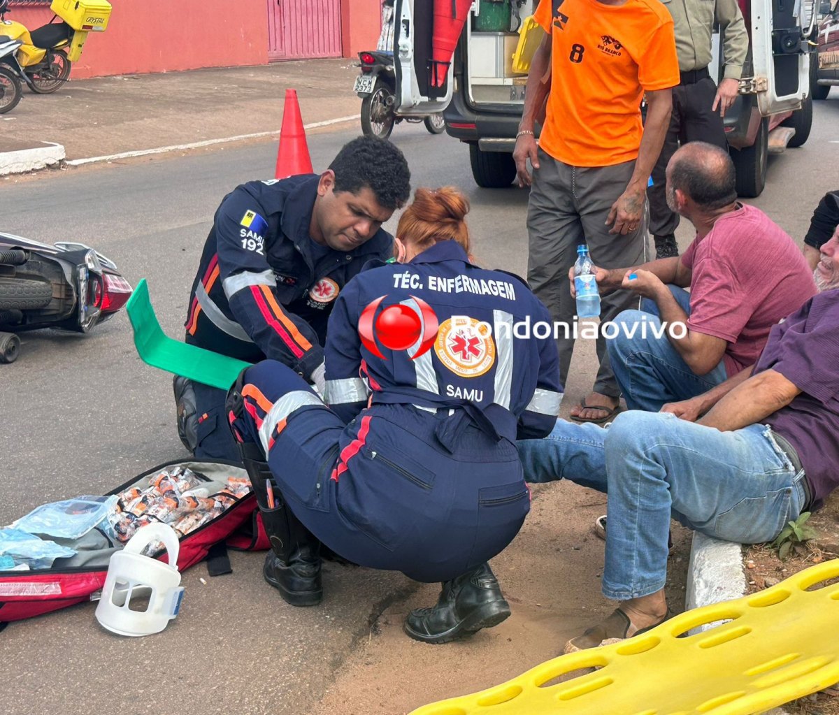 VÍDEO: Batida entre motos deixa dois seriamente feridos na 7 de Setembro