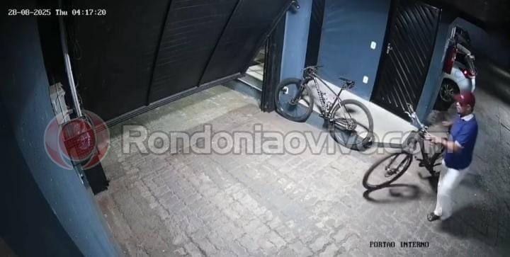 VÍDEO: Ladrão é filmado furtando duas bicicletas de alto valor em condomínio 
