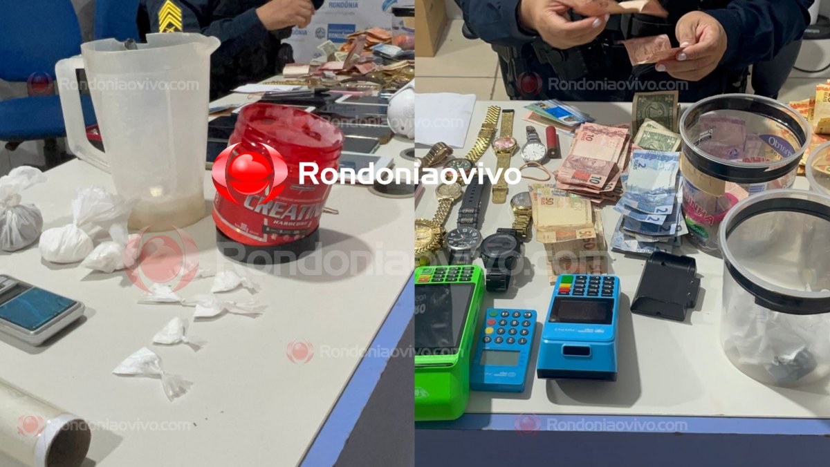 URGENTE: Casal envolvido em furto em academia é preso com drogas em boca de fumo 